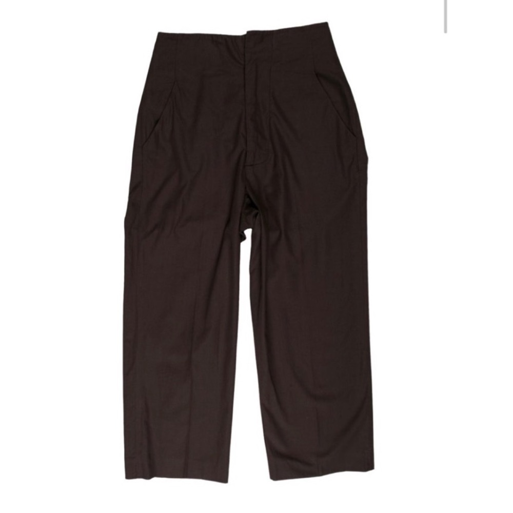 Rick Owens High Rise Cropped Grey Trouser. Size US 6.